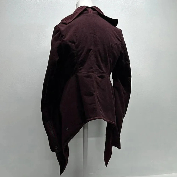 Lululemon Presence Of Mind Jacket Velvet Sherpa Bordeaux Maroon Red Drama Size 4 - Picture 6 of 11